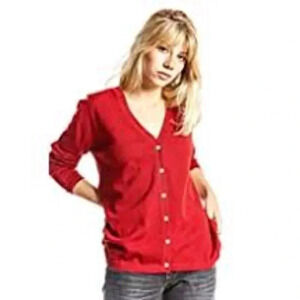 Coldwater creek orange buttoned sweater